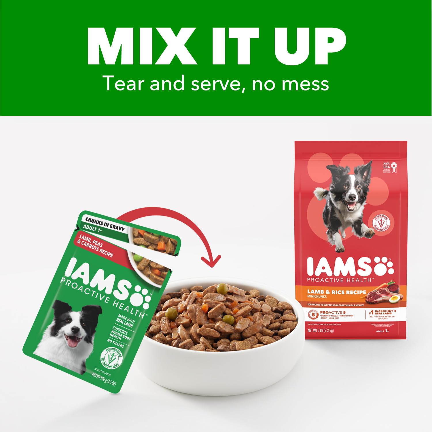 IAMS étiquette avec informations nutritionnelles pour choix éclairé