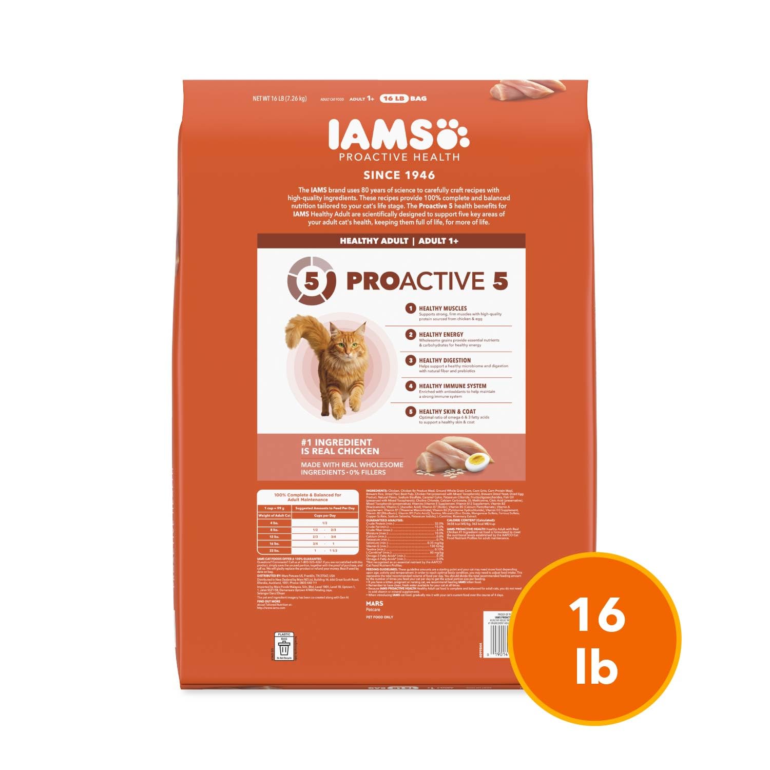 IAMS ouverture sachet zoom montrant fraîcheur et manipulation