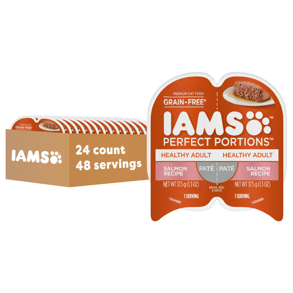 IAMS emballage avant montrant portion pratique et fraîcheur