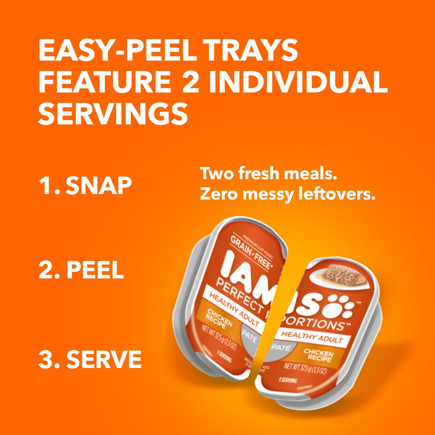 IAMS pâté servi dans une assiette pour chat montrant appétence