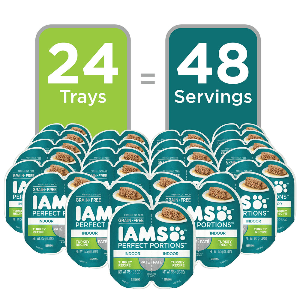 IAMS plateau ouvert révélant deux portions fraîches et pratiques