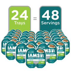 IAMS plateau ouvert révélant deux portions fraîches et pratiques
