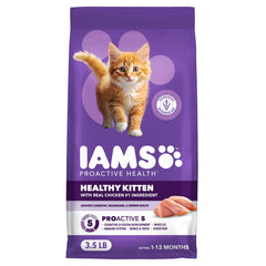 IAMS emballage avant montrant recette poulet et bénéfice nutritionnel