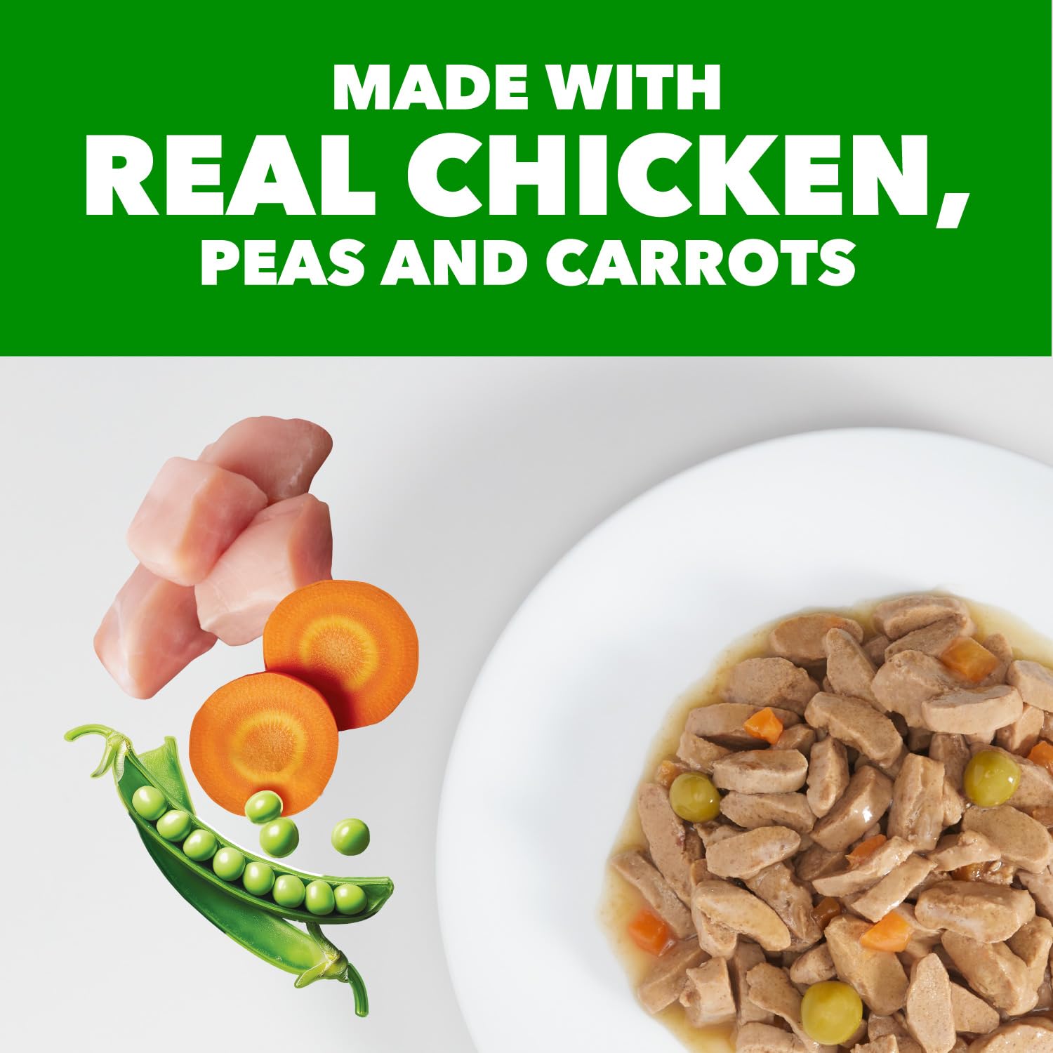IAMS sachet ouvert avec pâtée, facilité d'utilisation