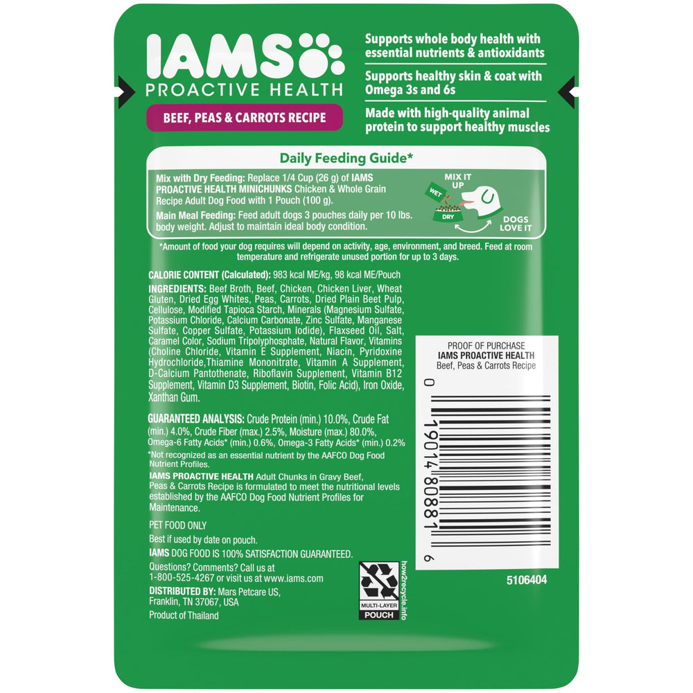 IAMS assiette portionnée sur table pour préparation quotidienne