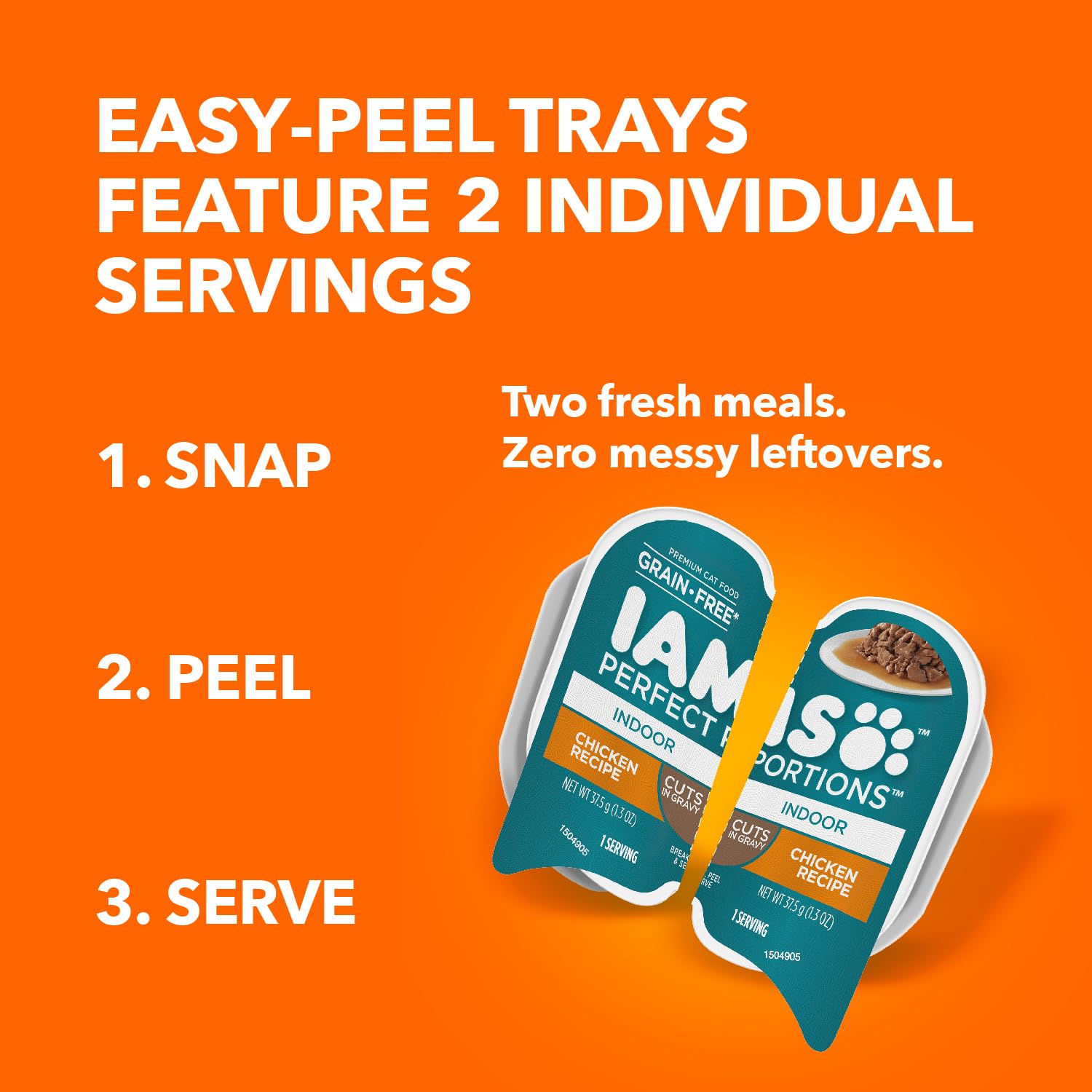 IAMS texture des morceaux en gravy illustrant tendreté et appétence