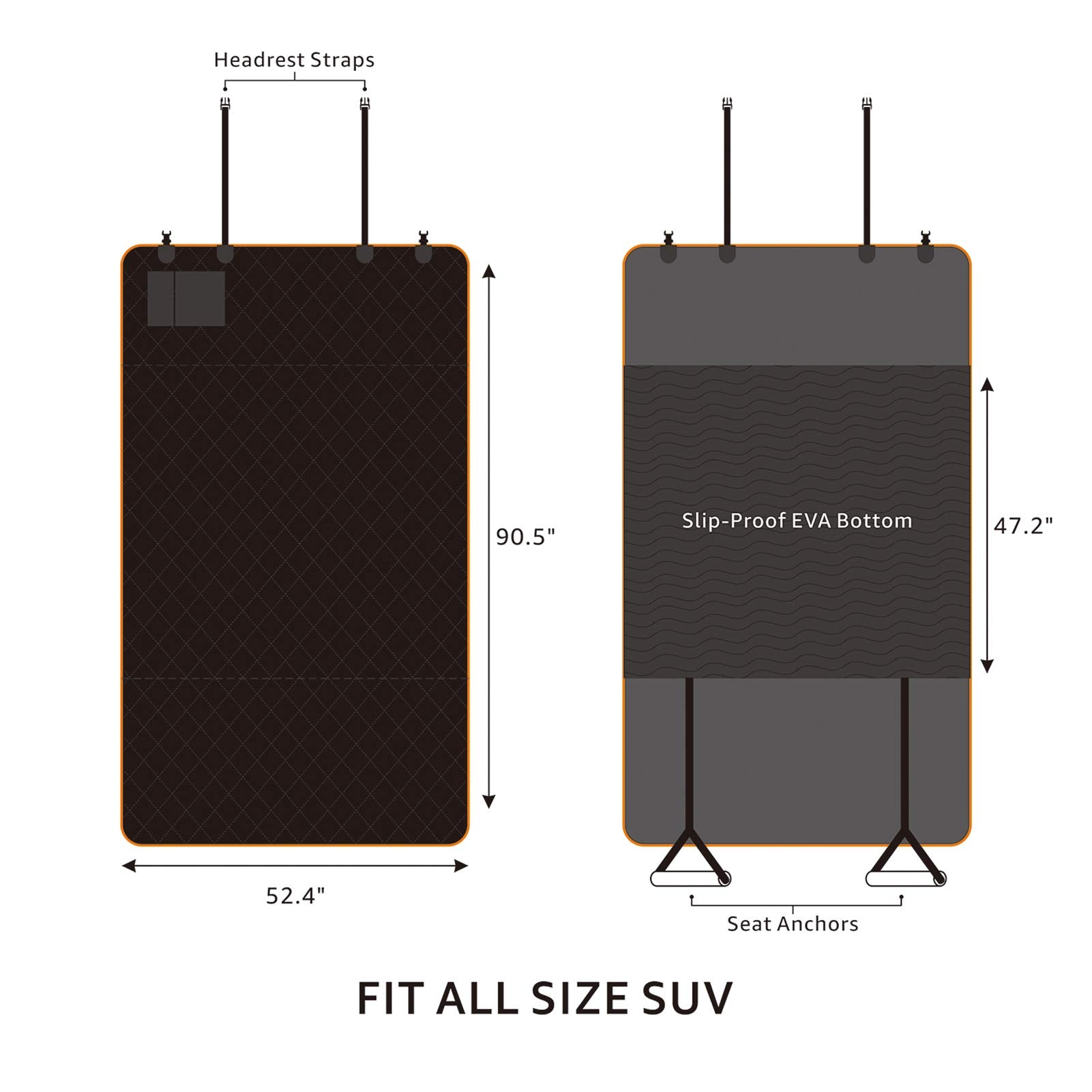 iBuddy montrée dans un coffre SUV pour comparaison d'échelle et fit