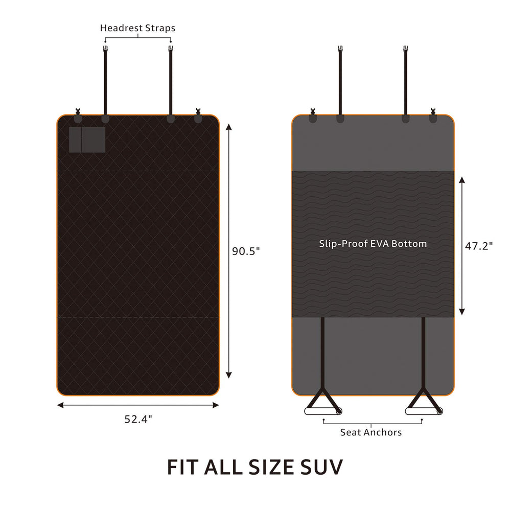 iBuddy montrée dans un coffre SUV pour comparaison d'échelle et fit
