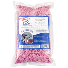 IceCap emballage avant du média absorbant CO2 montrant la contenance 1 kg et un usage récifal bénéfique