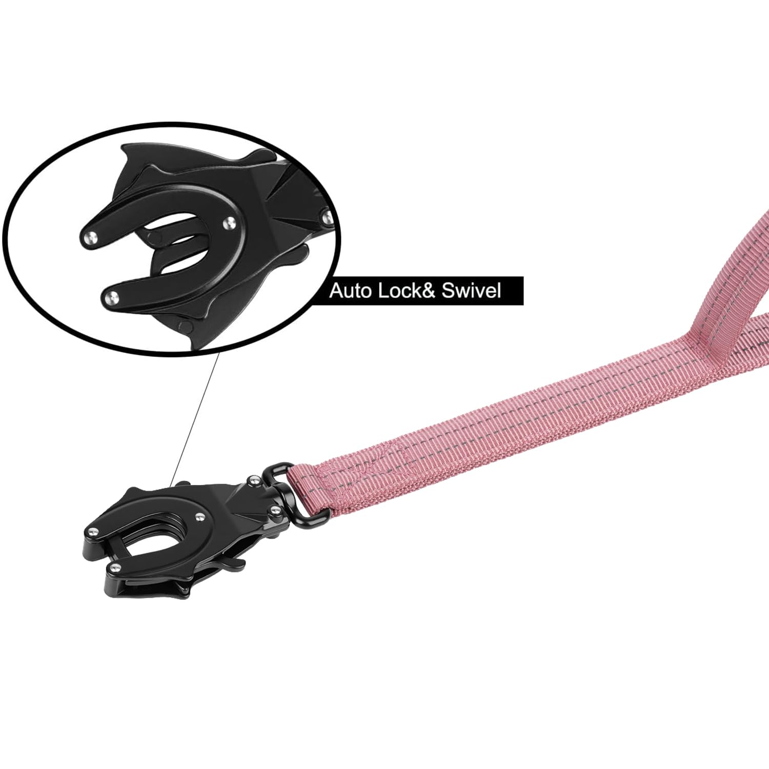 ICEFANG détail de la sangle nylon et bungee interne montrant absorption des chocs