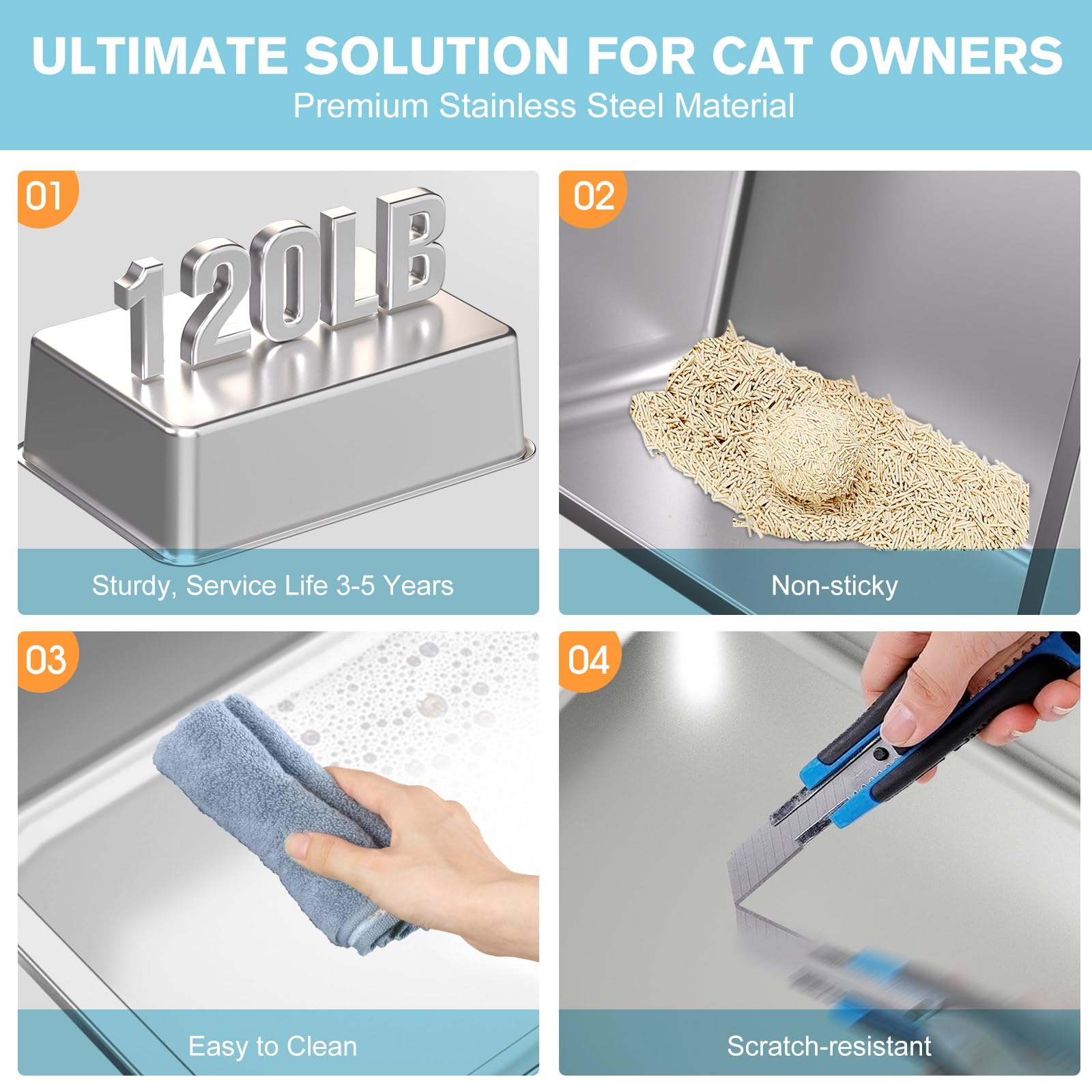 ICYAIR bacs en situation avec plusieurs chats prouvant confort et gestion multi-chats