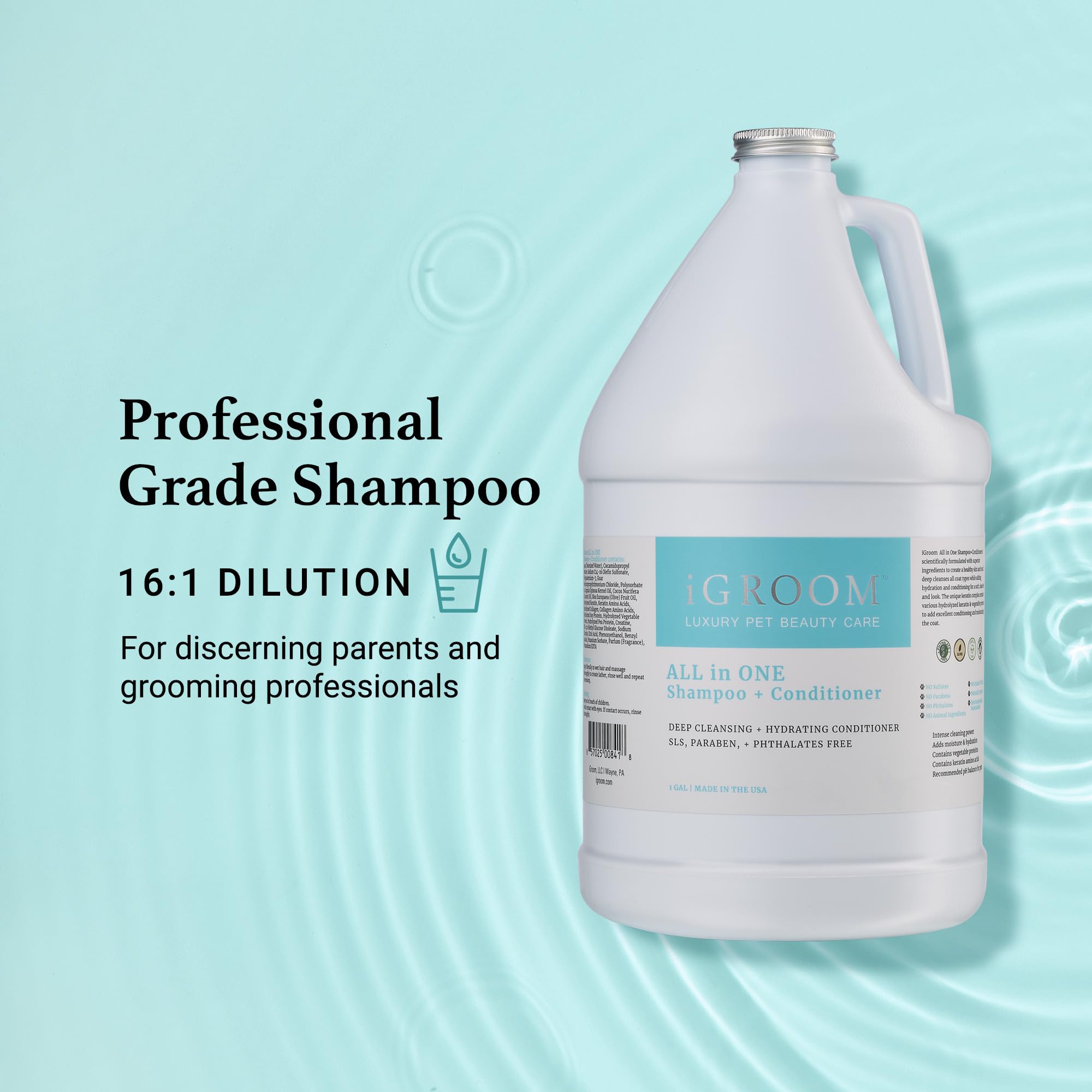 iGroom application bain sur chien moyen facilitant le lavage et le démêlage
