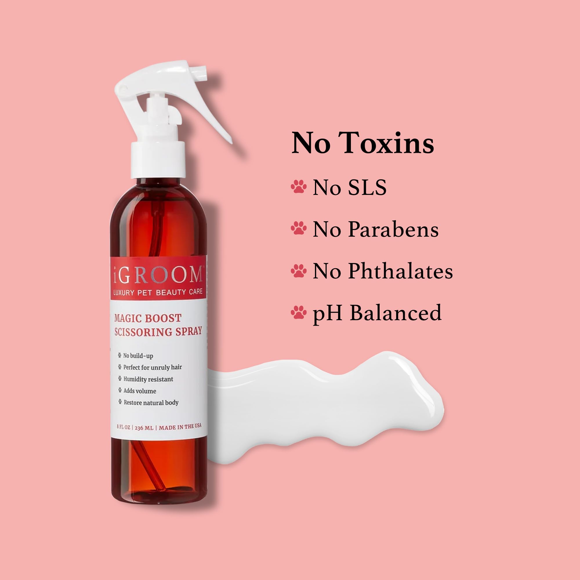 iGroom spray utilisé pour topknot de caniche pour maintien précis