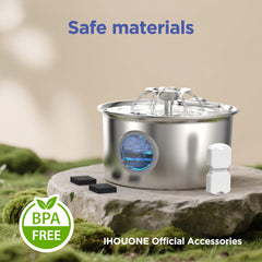 IHOUONE coupe de filtre charbon montrant la couche absorbante efficace