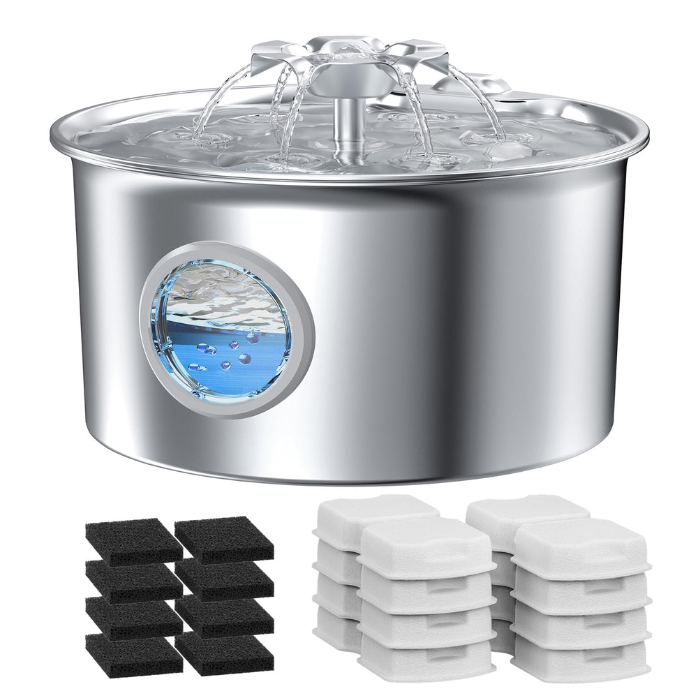 IHOUONE fontaine inox face avant montrant design durable et capacité