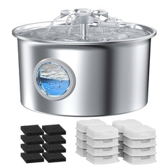 IHOUONE fontaine inox face avant montrant design durable et capacité