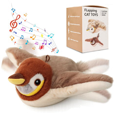 iHvcat oiseau interactif face avant montrant ailes et chant pour attirer le chat