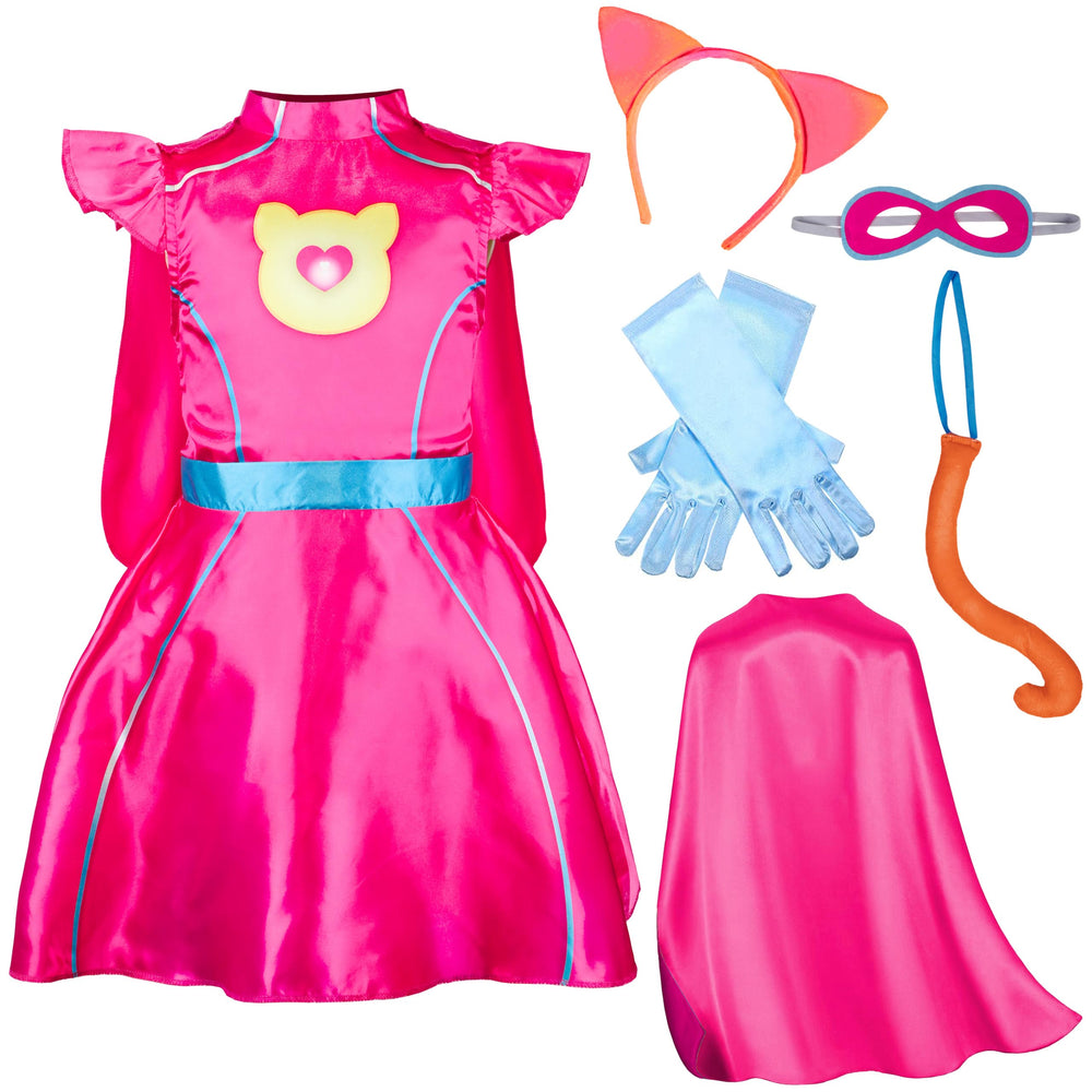 Costume IKALI robe face rose montrant coupe et style pour jeu confortable