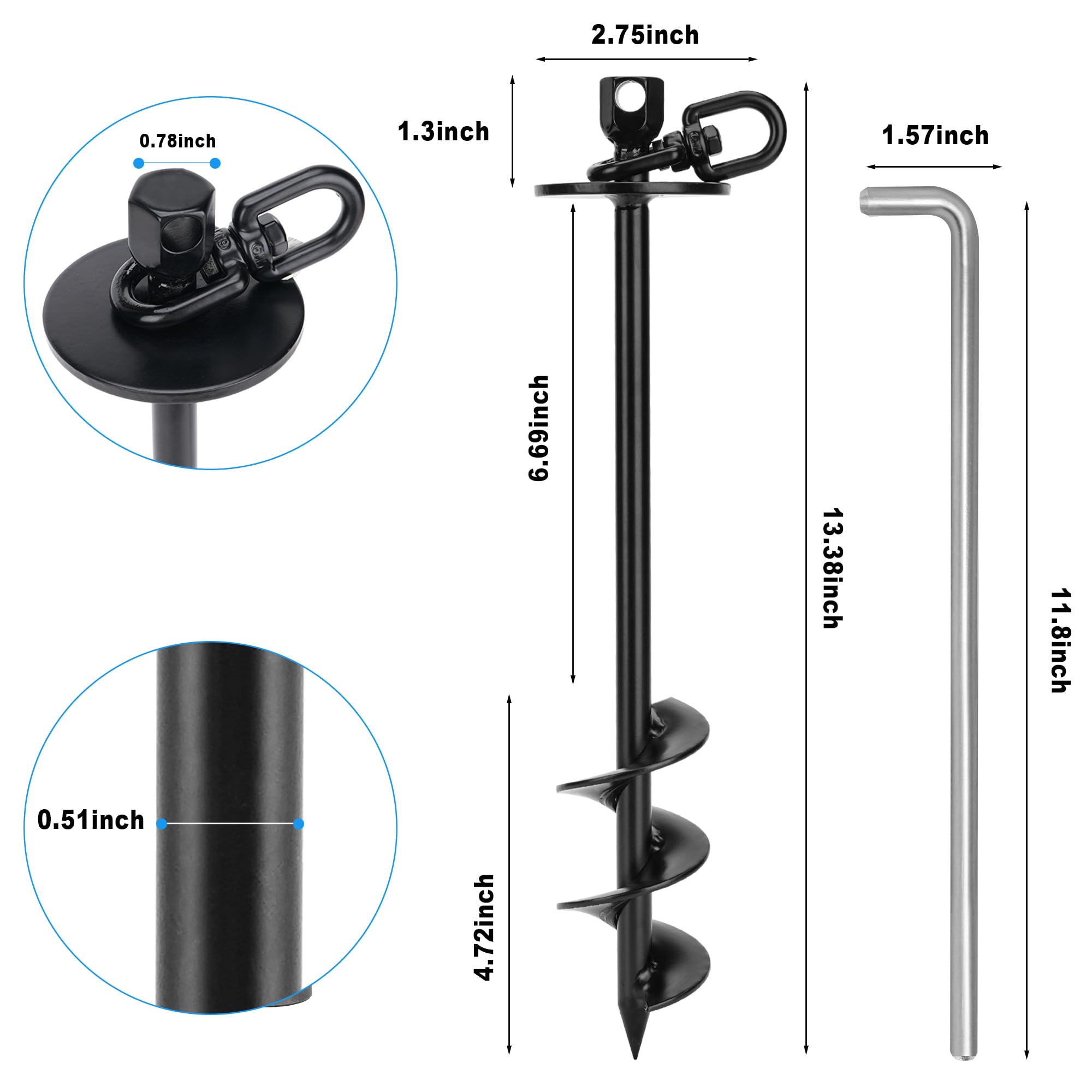 iklekione détail anneau rotatif en inox évitant les emmêlements