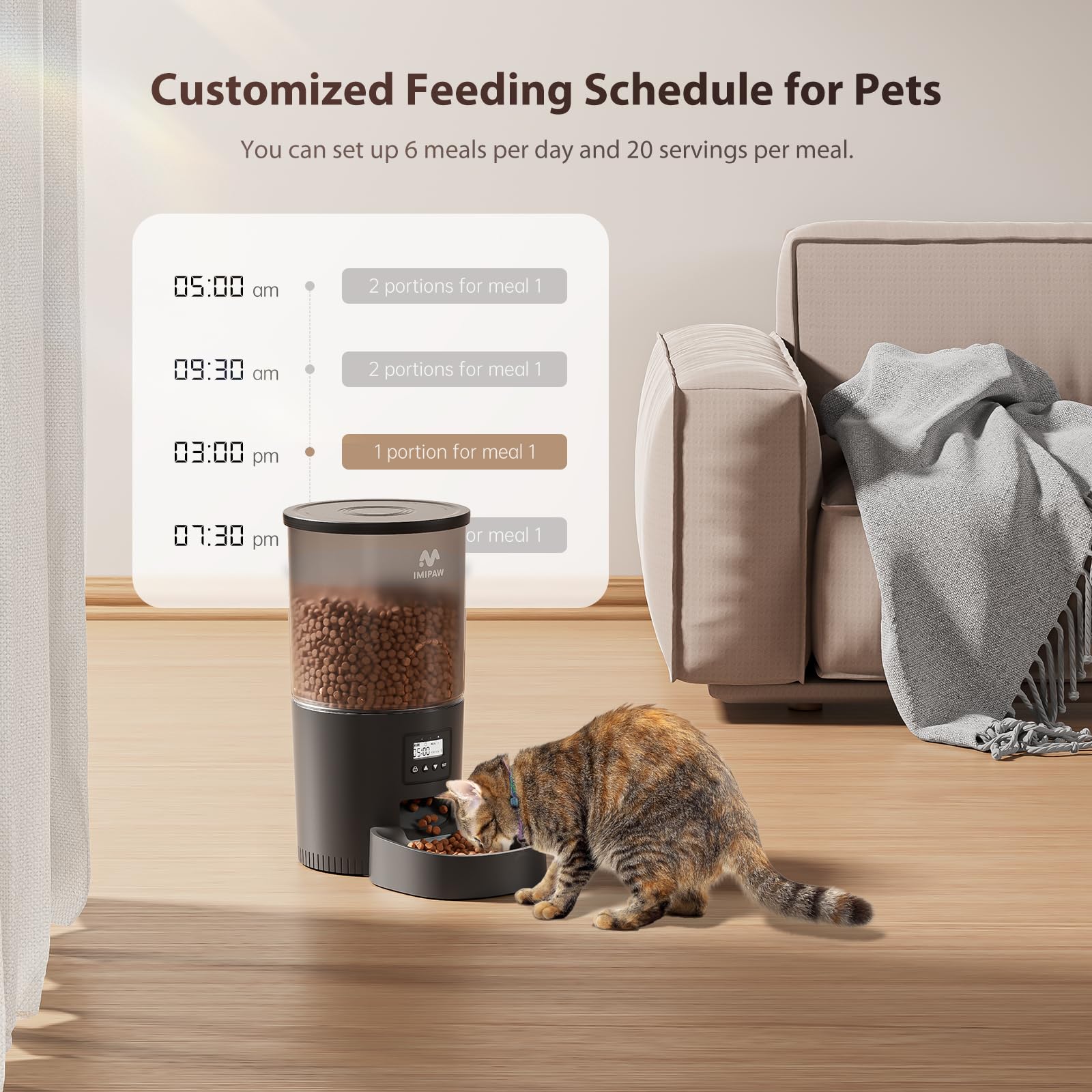 IMIPAW couvercle verrouillable assurant sécurité et protection des croquettes