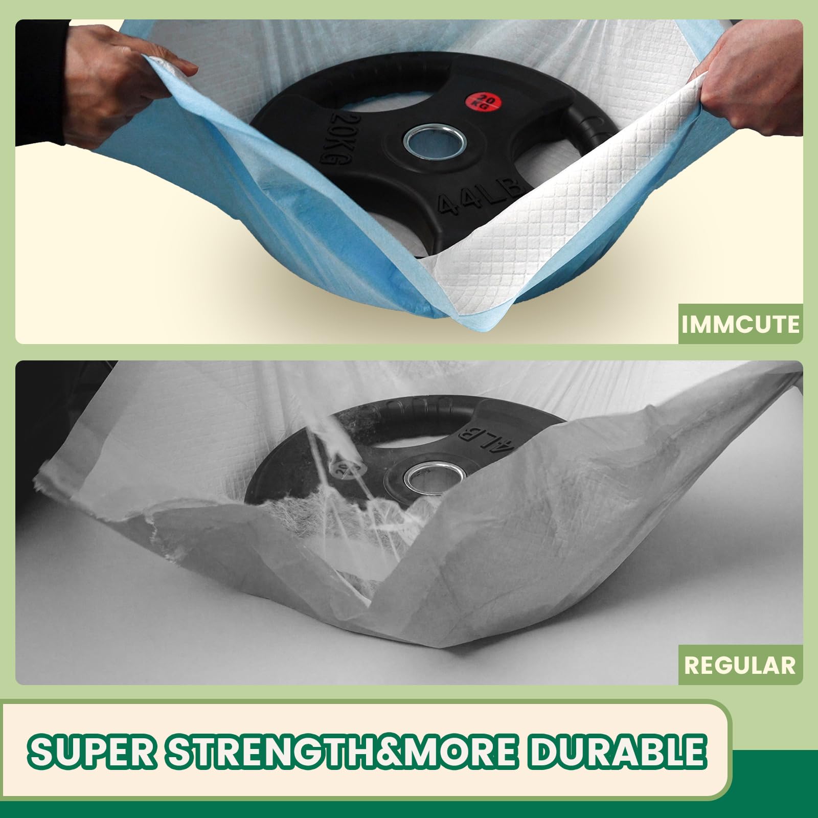 IMMCUTE bordure étanche et film plastique protégeant les sols