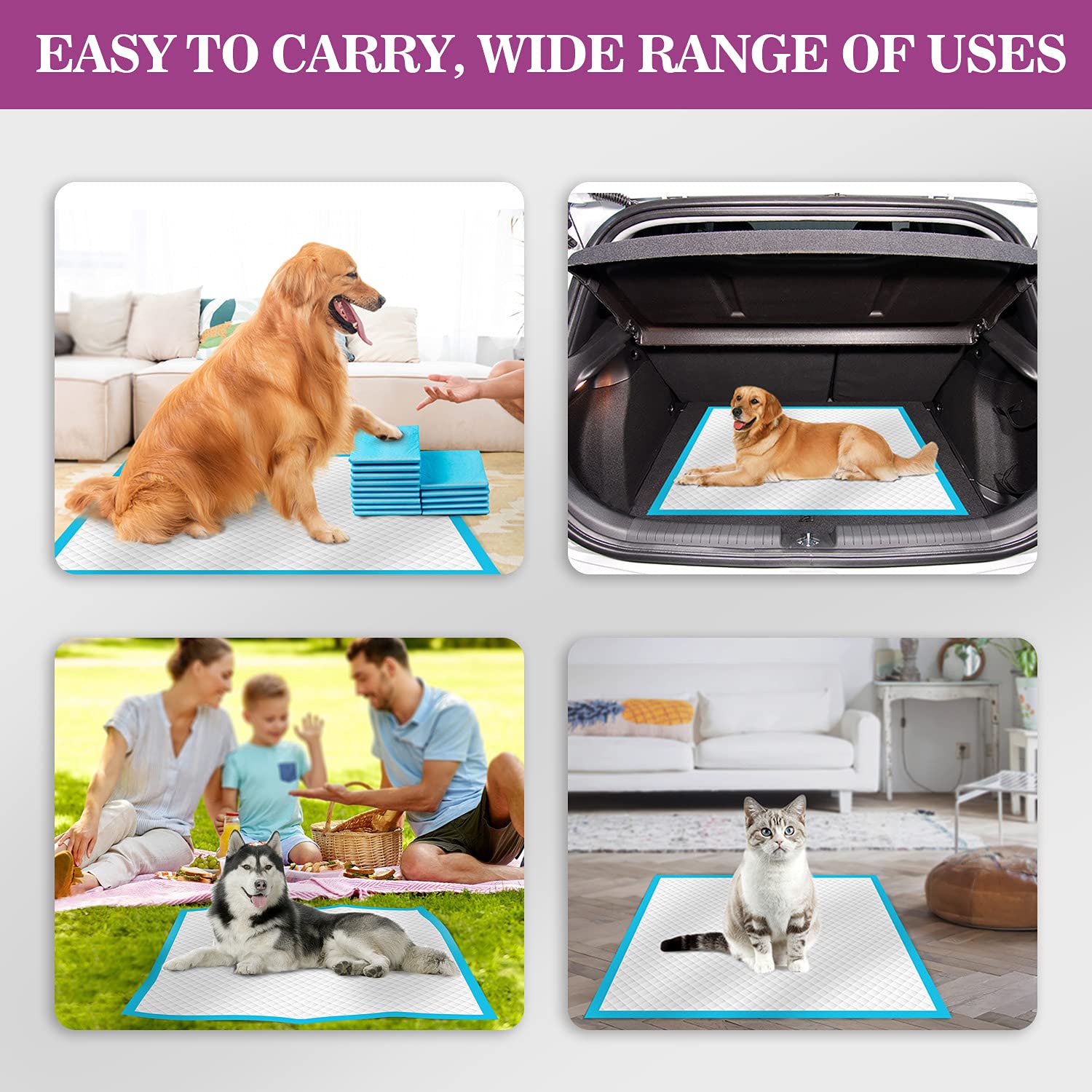 IMMCUTE tapis posé sur pelouse idéal pour déplacements extérieurs