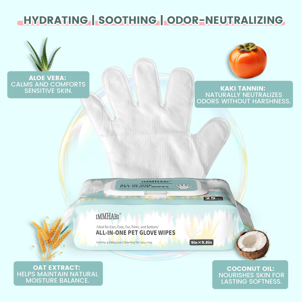 IMMHABI ingrédients naturels aloé vera et huile de coco pour pelage nourri