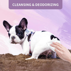 IMMHABI lingette en usage sur patte de chien pour nettoyage rapide