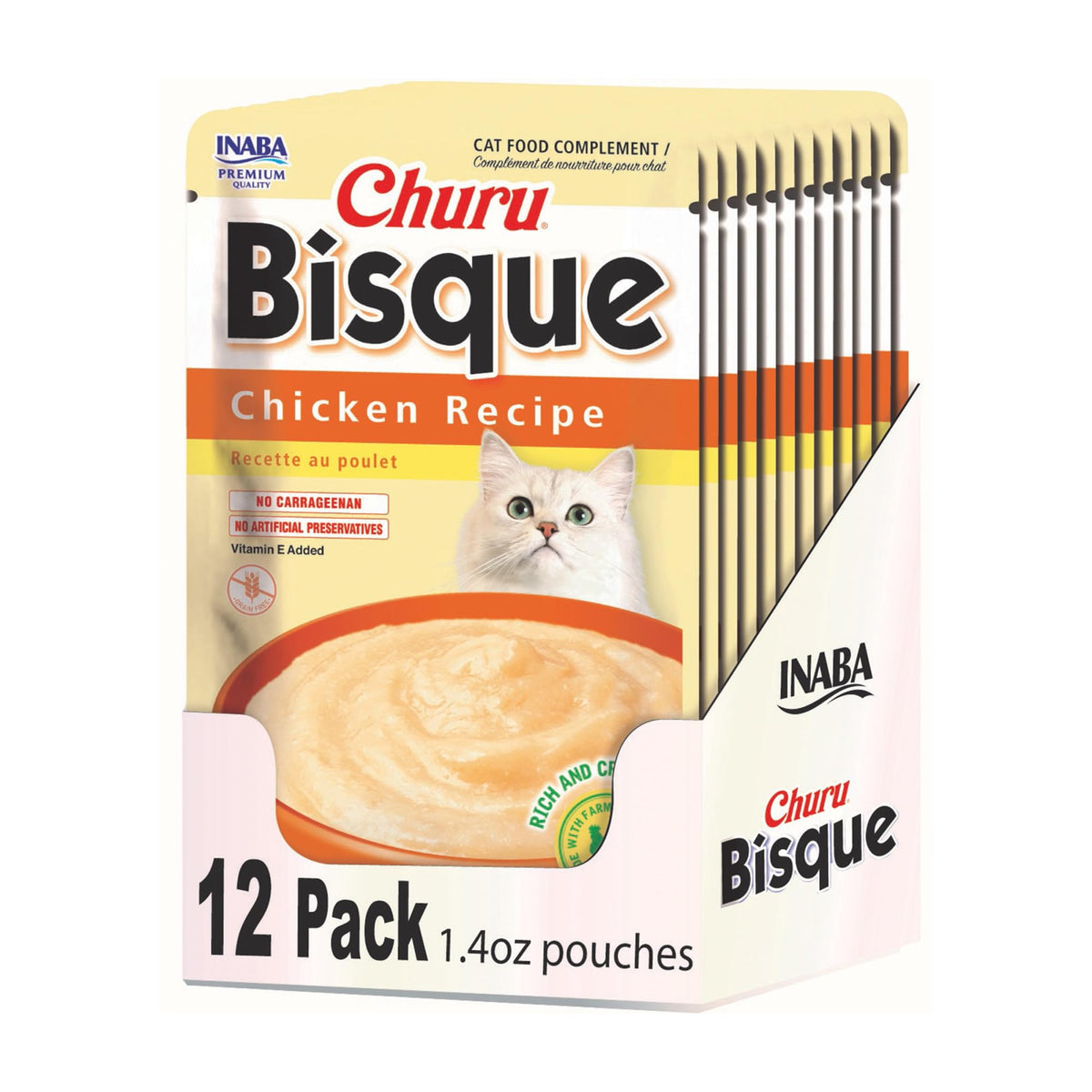 INABA sachet en avant-plan montrant emballage pratique et portion individuelle bénéfique