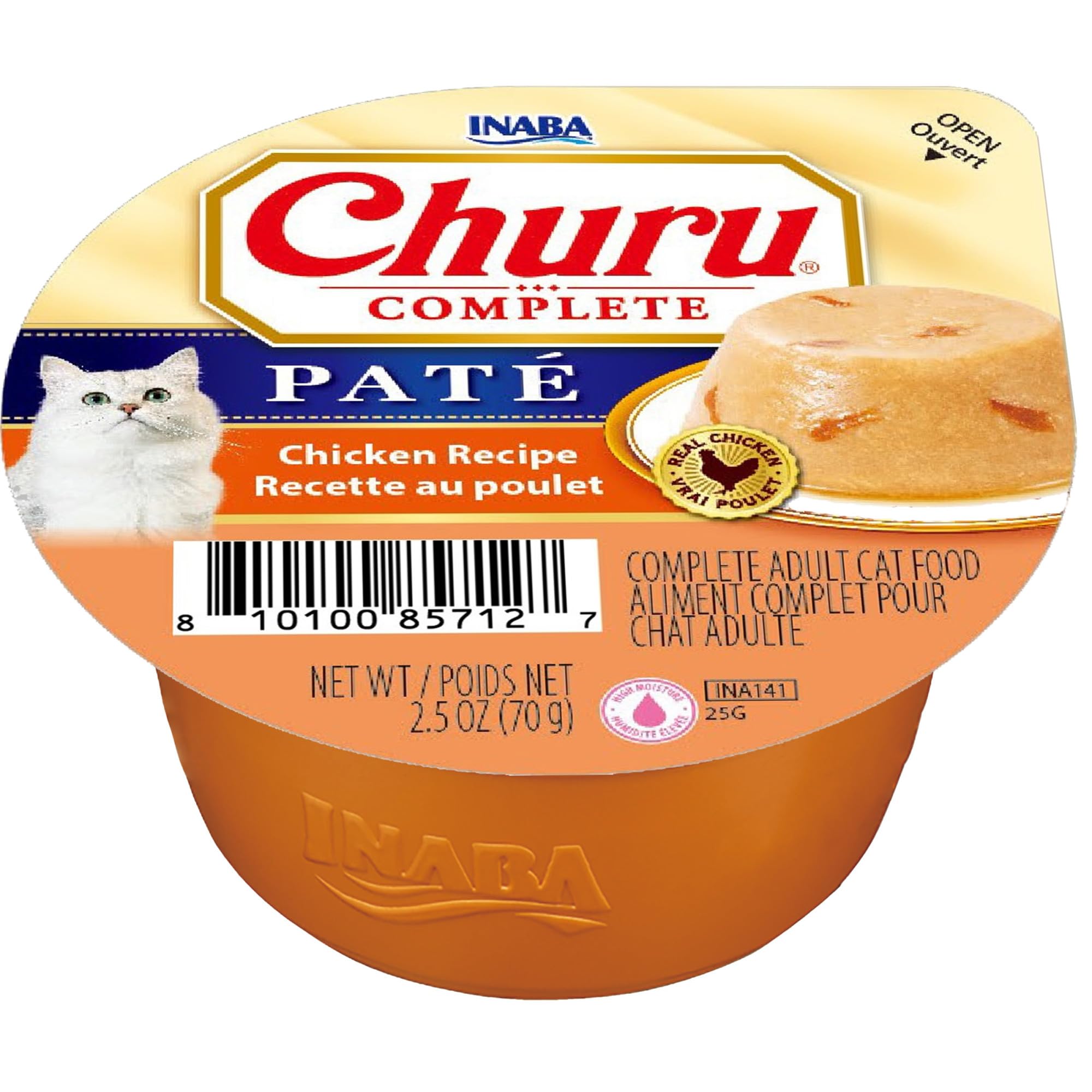 INABA Churu coupelle servie dans une cuisine illustrant facilité d'utilisation et portion contrôlée