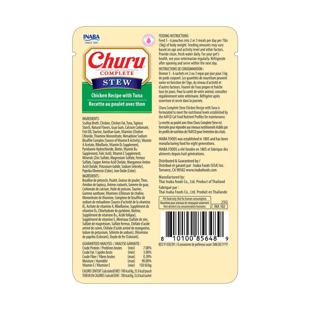 INABA comparaison taille sachet 50g à côté d'une main, portion pratique et contrôlée