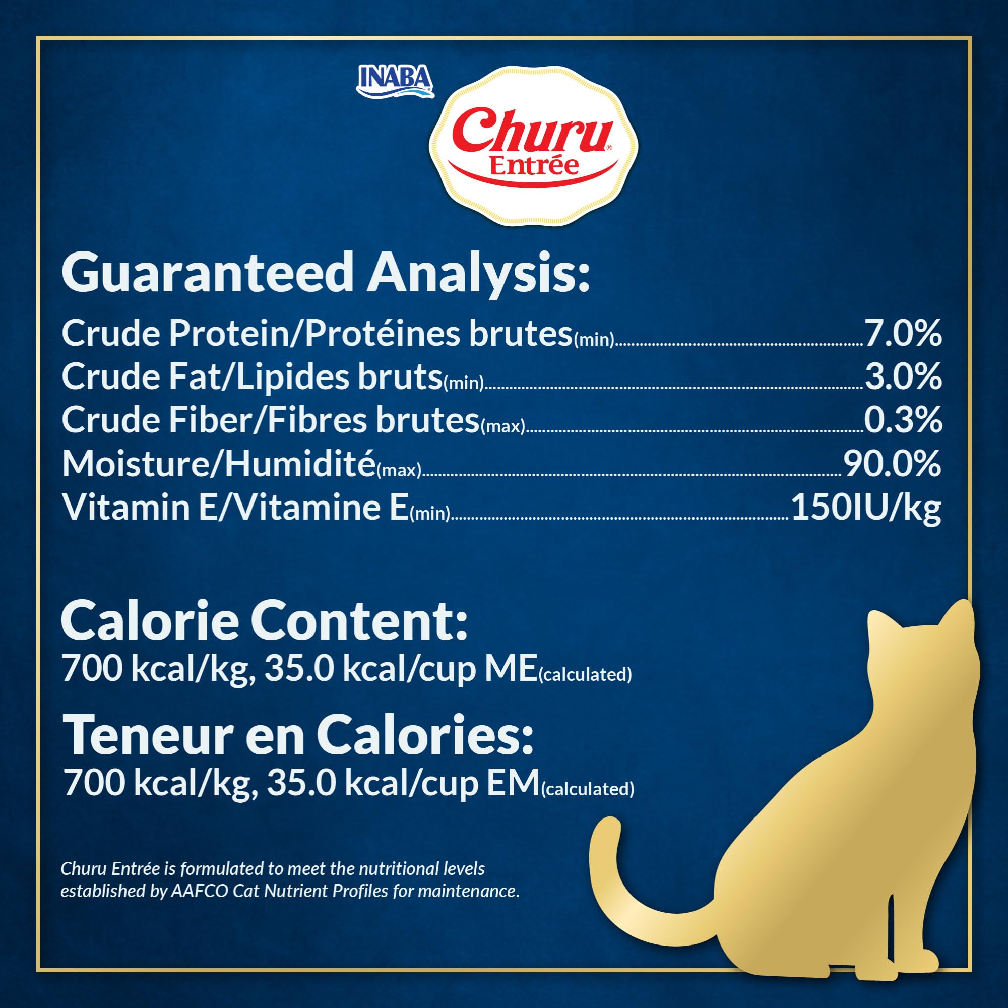 INABA chat savourant bisque, augmentant hydratation et plaisir