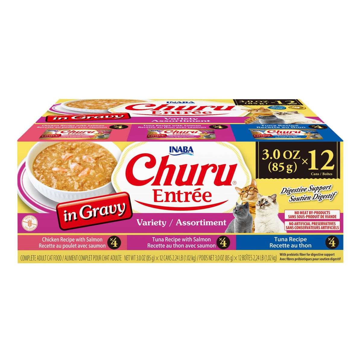 INABA boîte Churu Entrée vue avant, portion facile et appétissante