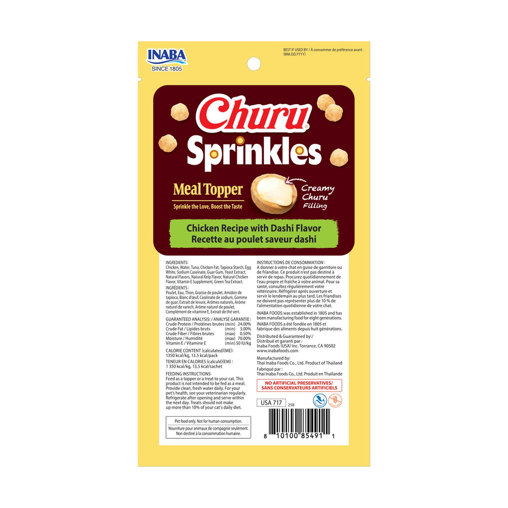 INABA chat consommant sprinkles scène de vie montrant plaisir et utilité