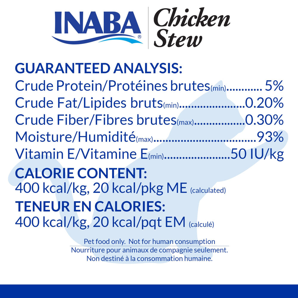 INABA étiquette nutritionnelle visible, information claire sur ingrédients