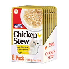INABA emballage avant poulet et fromage montrant la portion pratique et l'aspect appétent