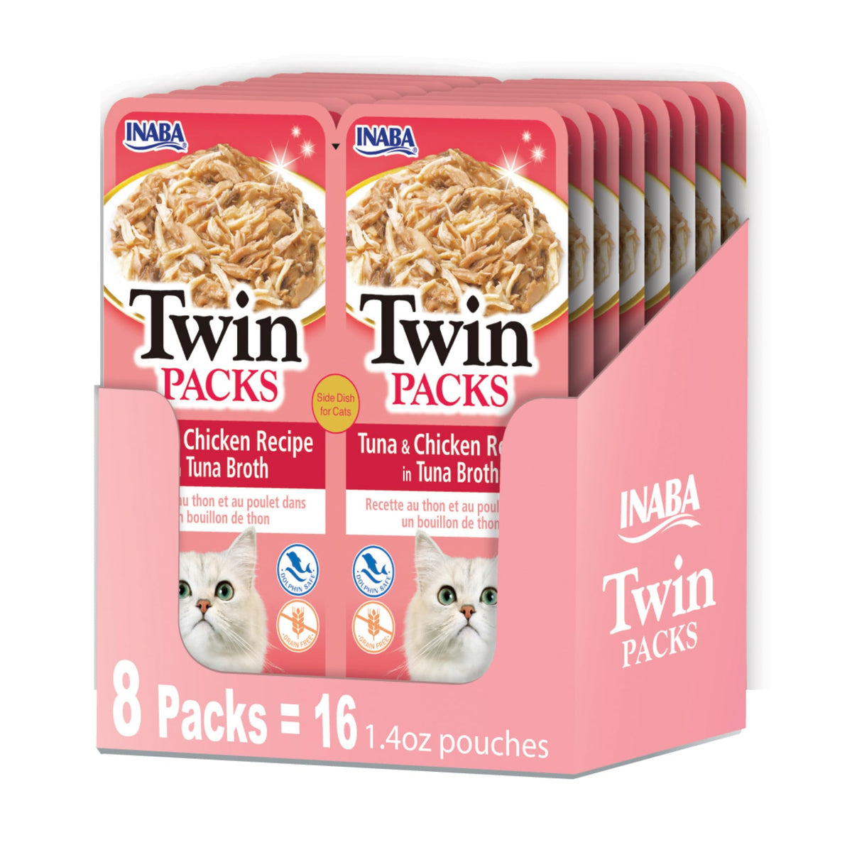 INABA face de l'emballage Twin Packs montrant deux sachets pratiques