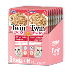 INABA face de l'emballage Twin Packs montrant deux sachets pratiques
