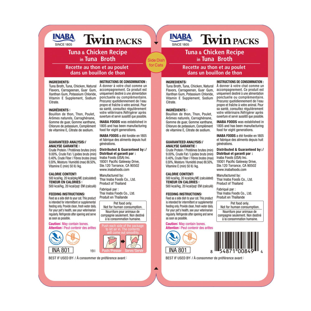 INABA gamelle servie avec Twin Pack, variété et hydratation ajoutées