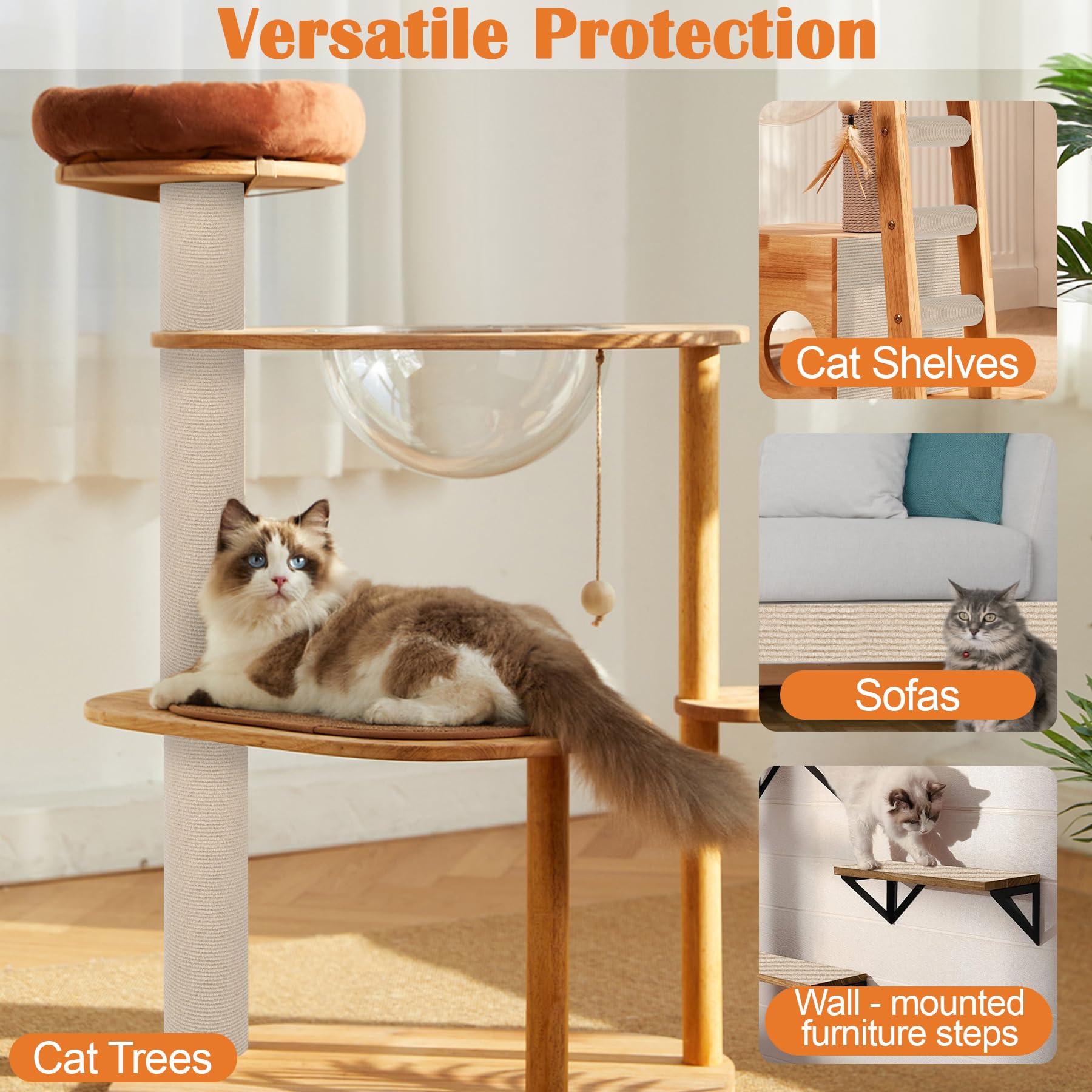 Inchoco tapis posé dans salon montrant protection élégante du mobilier