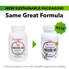 In Clover poudre Optagest gros plan montrant texture fine, bénéfice absorption optimale des nutriments