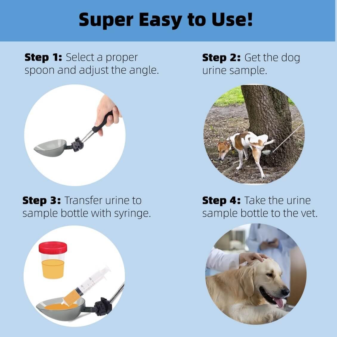 iNenya en usage lors d'une promenade prélever urine sans stresser chien