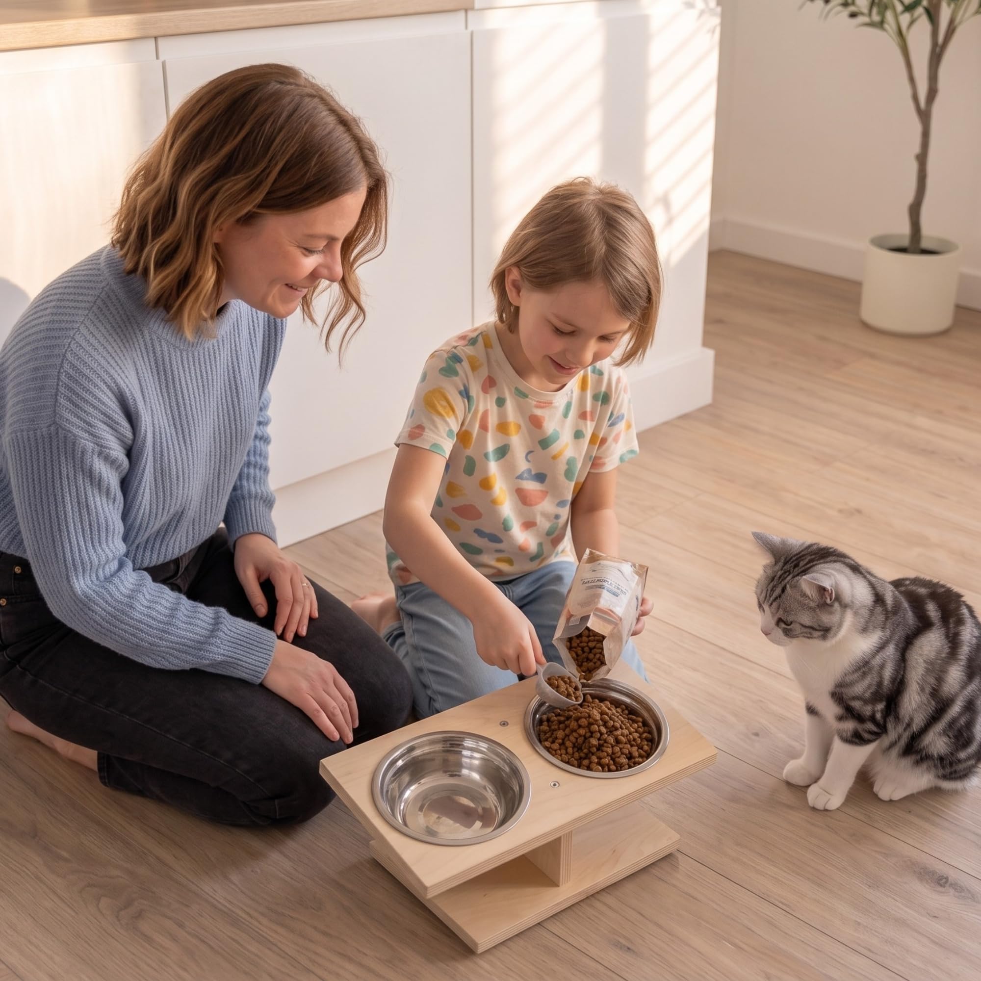 INICIO ensemble installé dans une cuisine moderne, s'intègre comme petit meuble
