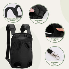Inspack petit chien installé jambes‑dehors pour confort naturel