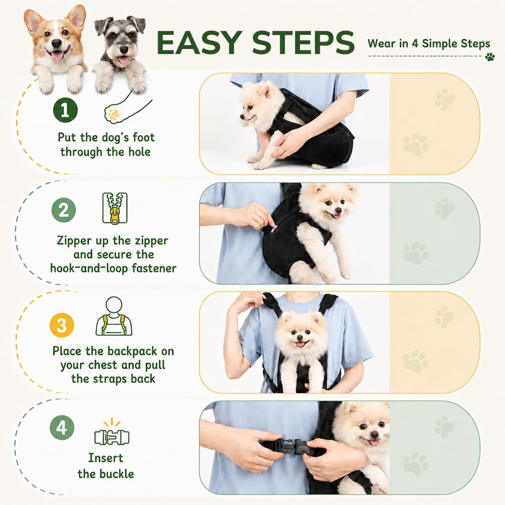 Inspack comparaison de taille avec chien montrant ajustement recommandé