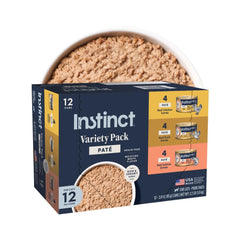 Instinct face avant du pack variété montrant les saveurs et bénéfices protéiques