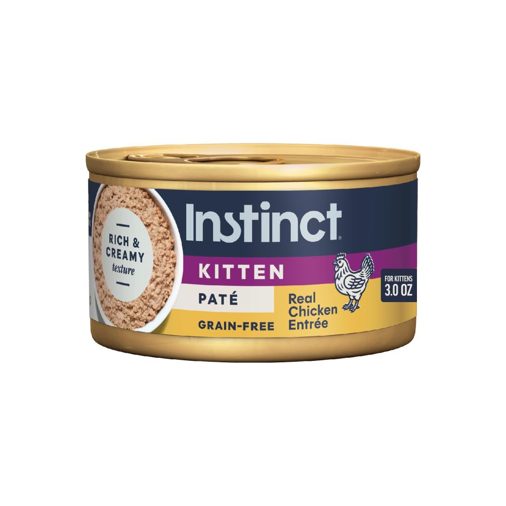Instinct: vue avant d'une petite conserve montrant l'emballage pratique et la marque