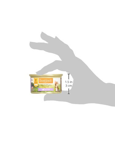 Instinct: conserve ouverte révélant la pâté riche en viande pour un apport protéique