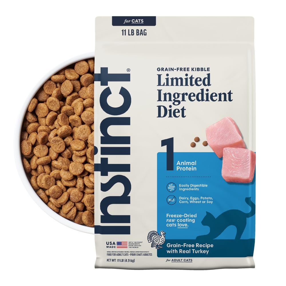 Instinct sac dinde avant montrant l'emballage et bénéfice nutritionnel