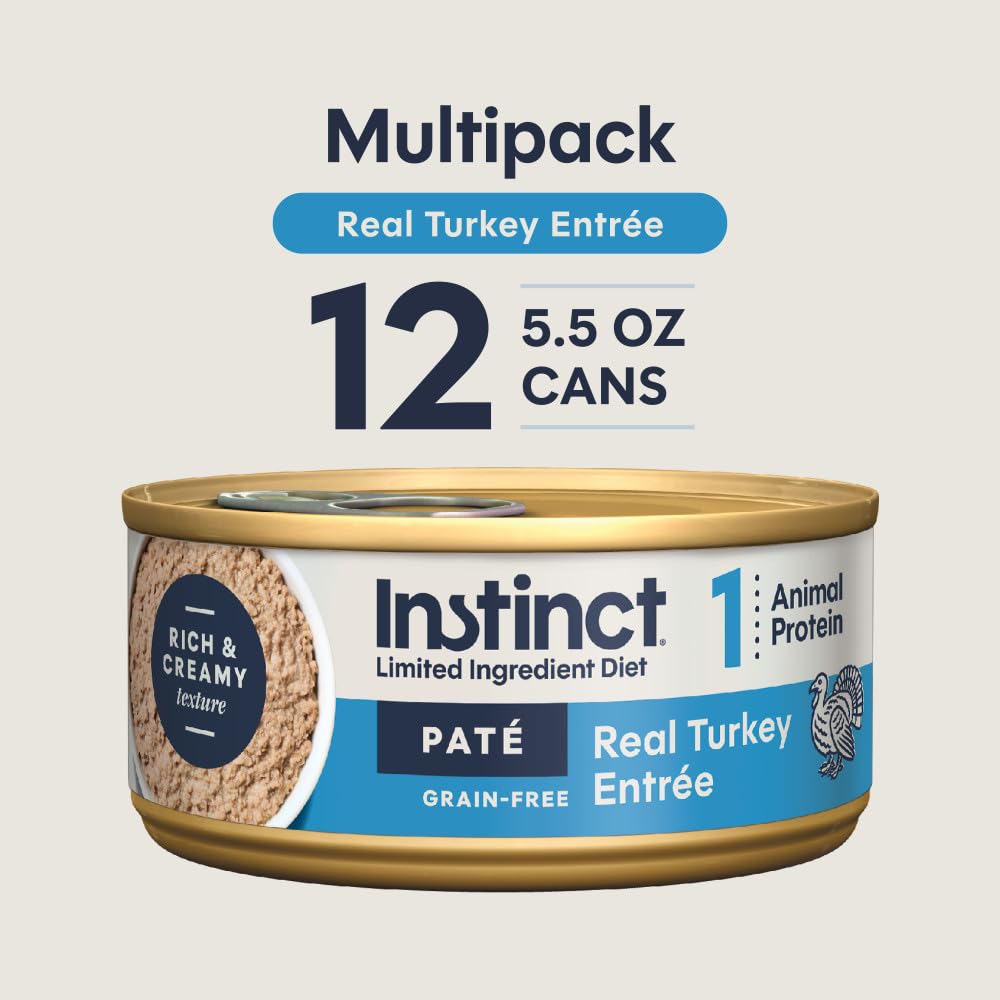 Instinct boîte à côté d’une main pour échelle, taille pratique 156 g